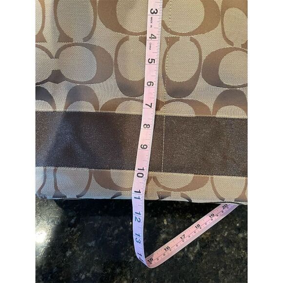 Coach Signature Brown Tote Bag Medium Women's Spacious Interior - Picture 2 of 16